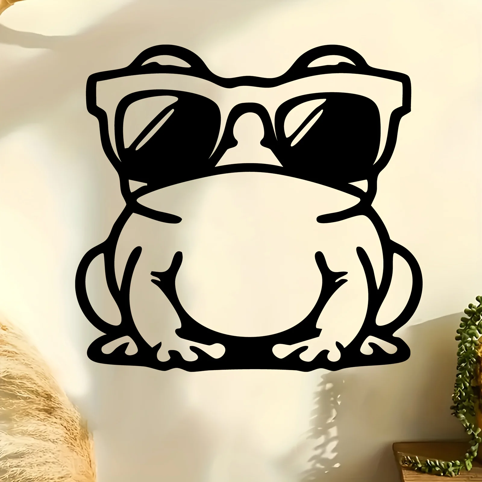 Cool Frog Metal Wall Art, Rust‑Resistant Garden Patio Decor, Frog Lover Garden Party Gift