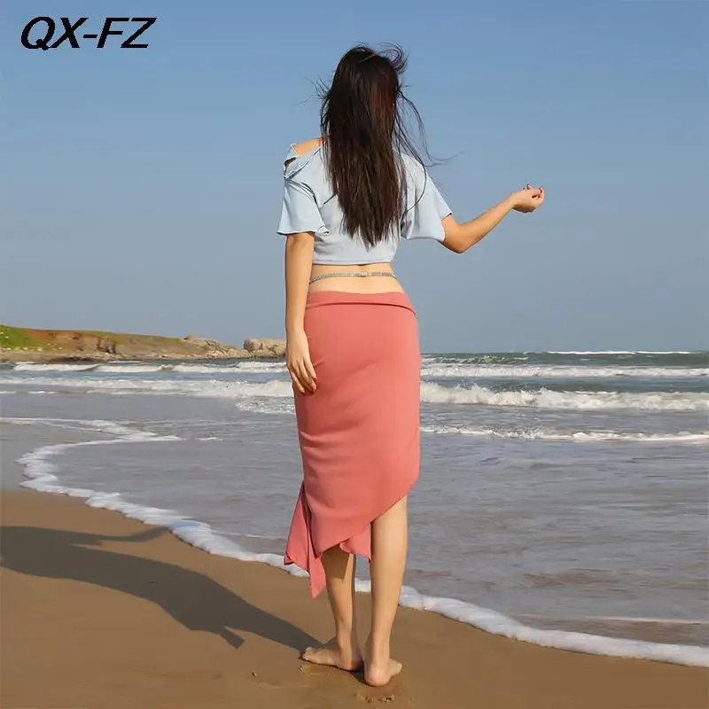 حار مبيعات النساء الرقص الشرقي مثير أعلى وتنورة انقسام الكورية الرقص زي مجموعة الكبار أنيقة الرقص الشرقي ممارسة التدريب البدلة #3