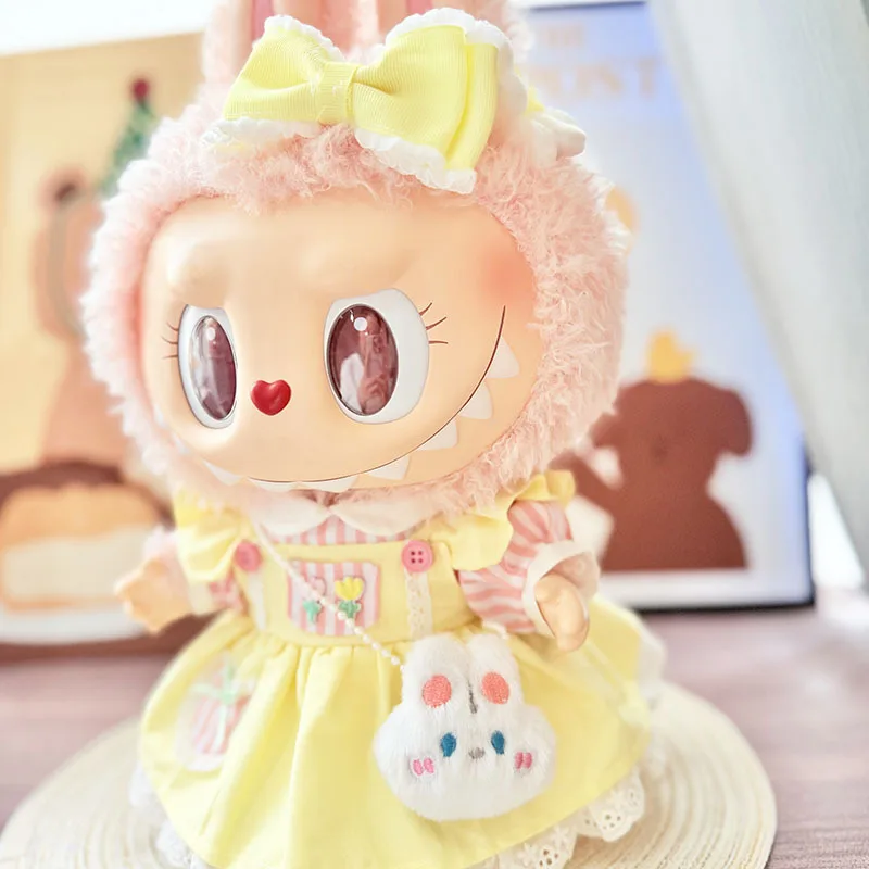 

For Doll Clothes Suitable 38cm Mokoko Doll Clothes Outfit Accessories Yellow Cream Small Flower Skirt Set Bag Dress Cute Cartoon