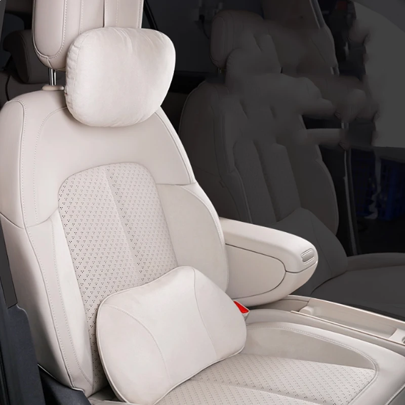 

For Nio Firefly 2025 2026 Headrest Waist Support Suede Car Pillow Accessories Comfortable Driving
