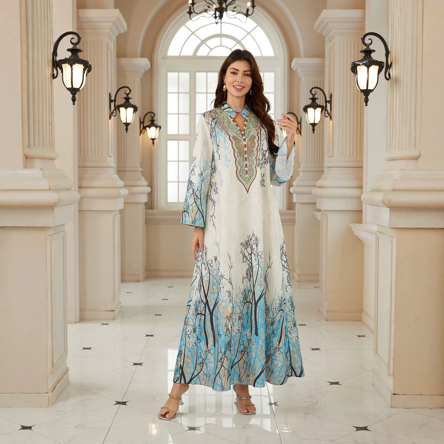 Dress Women Eid Muslim Abaya Diamonds Dresses Jalabiya Ramadan Party Long Robe Morocco Dubai Abayas Kaftan Islam Vestidos