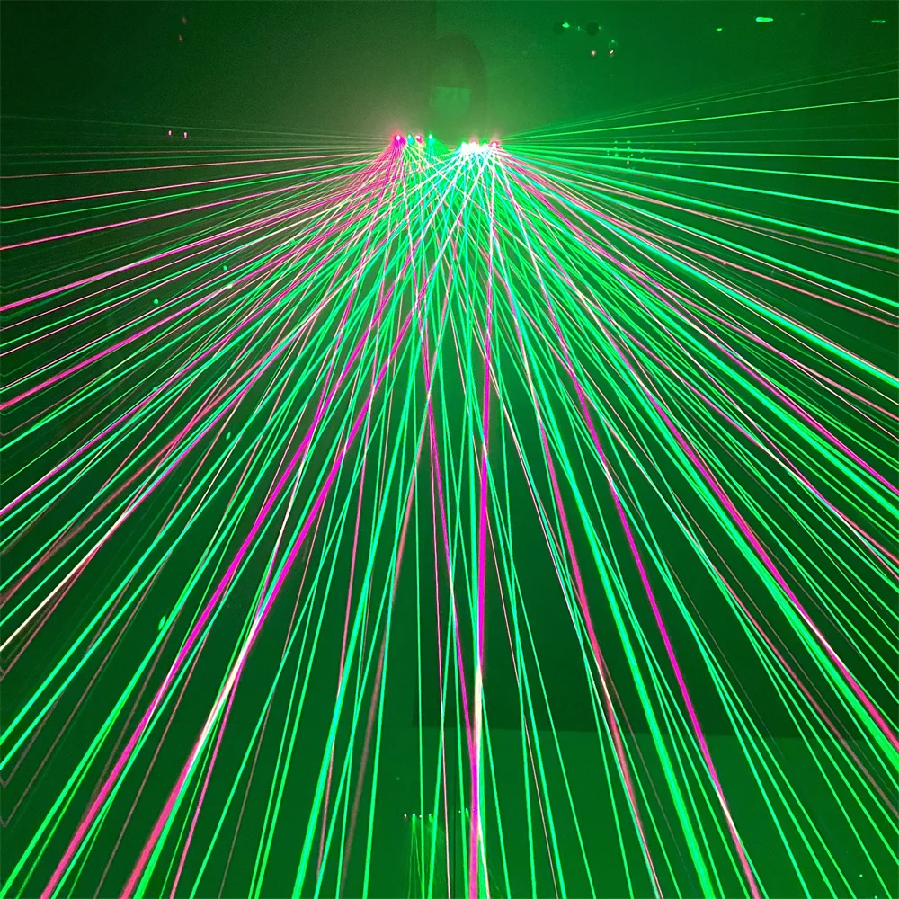 Cool Laser Gloves Pair Party Green Red Rechargeable Battery Hand Lazer Sword Stage Dance Show Glowing LED Glasses Nightclub Prop