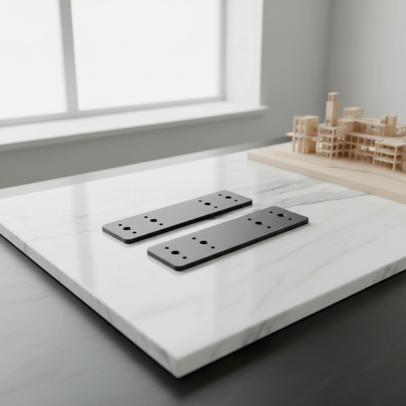 2 Pieces Wood Reinforcement Bracket Coated Flat Mending Plate with Holes Straight Flat Plate Heavy Duty for DIYers