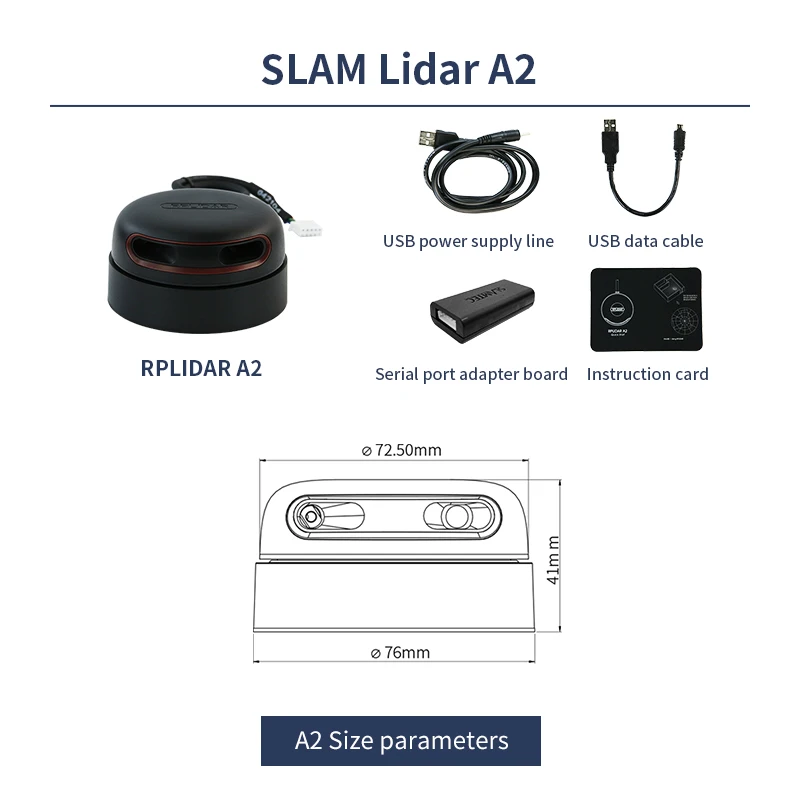 SLAMTEC Lidar Sensor Measurement Tool A2M8 SLAM LIDAR Mapper Rplidar Scanner Kit With 12m Measuring