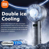 Xiaomi Mijia 5200mah Handheld Fan Electric Hand Fans Ice Compress High-speed Cooling USB Rechargeable Portable LED Display