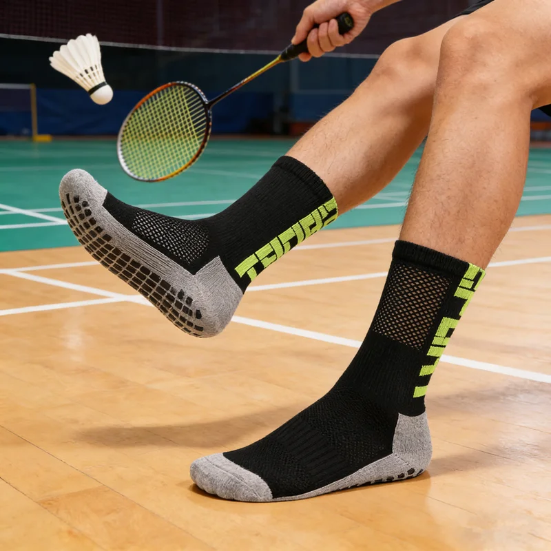 تنفس للصدمات الجوارب الرجال النساء عدم الانزلاق قبضة رياضة كرة القدم كرة السلة البيسبول الرجبي كرة القدم الجوارب