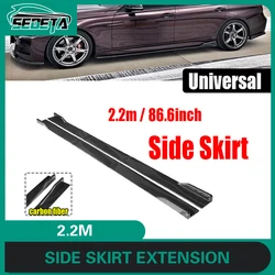 Hot Sale Car Side Skirt Adjustable Bumper Carbon Fiber Modifiedextension Rocker Plate Lip For Kia For Ford For Mazda For BMW