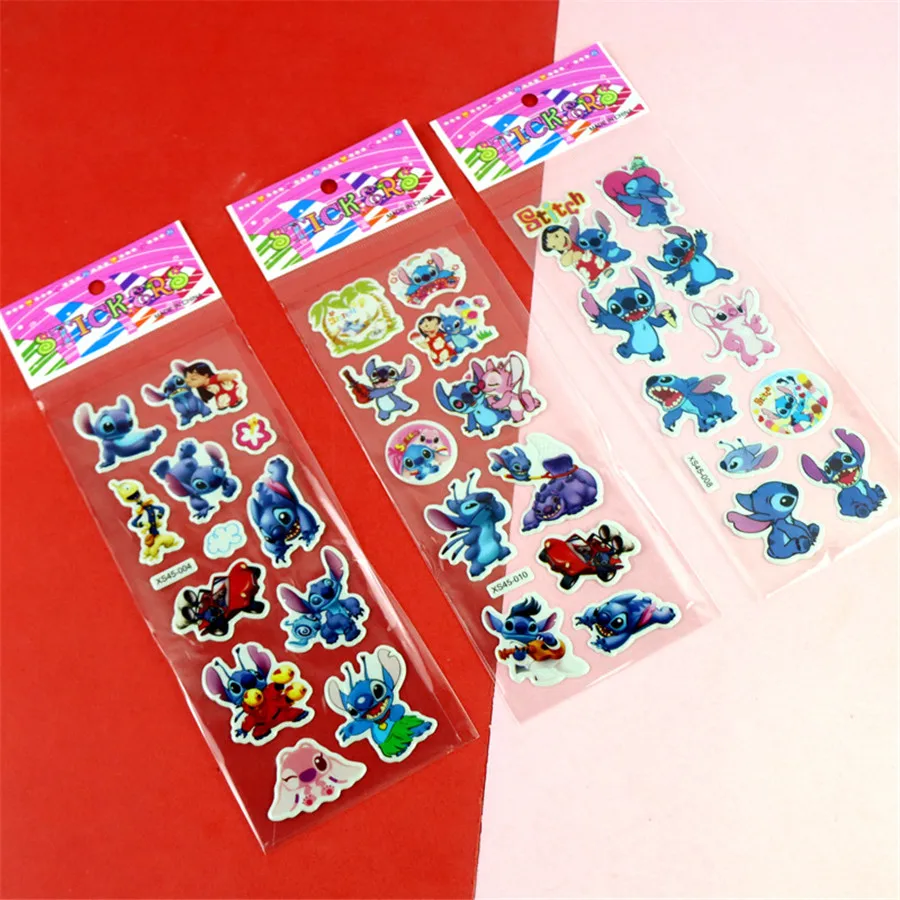 12 個ステッチ 3D ステッカータトゥーパスターステッカー漫画かわいいカスタマイズ可能なふっくらバブルステッカー誕生日パーティー用品ギフト