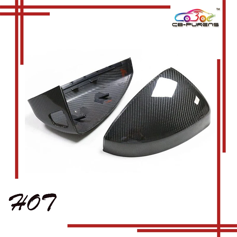 16-22 Replace /Add On Style RearView Side Mirrors Real Carbon Fiber Mirror Cover For Audi R8 / TT With/Without Lane Assist Hole