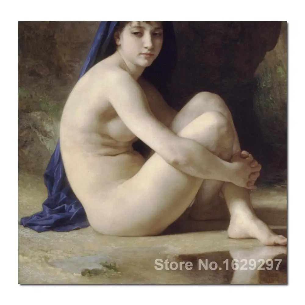 

Canvas Paintings for living room Seated Nude William Adolphe Bouguereau High quality Hand painted