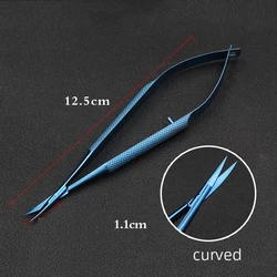 Titanium/stainless steel Dental Scissors Ophthalmic Surgery Ophthalmic Instruments 12.5cm Corneal Scissors