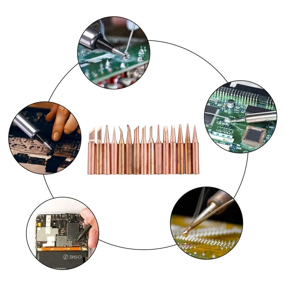 5Pcs 900M-T Soldering Iron Tips Bit IS/I/B/K/SK/0.8D/1.2D/2.4D/1.6D/3.2D/1C/2C/3C/4C Lead-Free Welding Tips Head 933.907.951