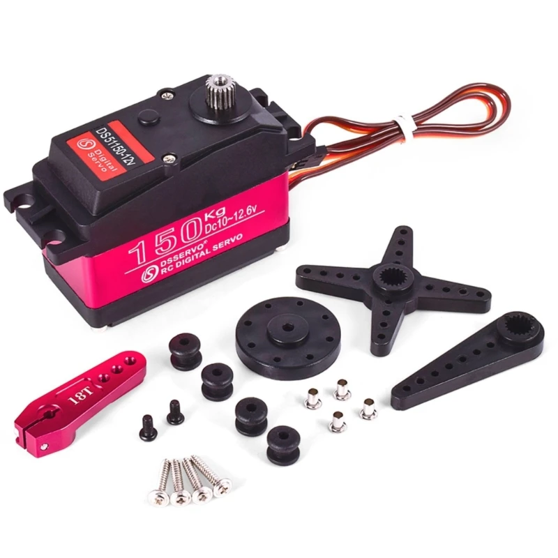 Practical 150KG 12V Digital Servo Full Metal Gear Waterproof Digital Servo For 1/5 Car And Mechanical Arms