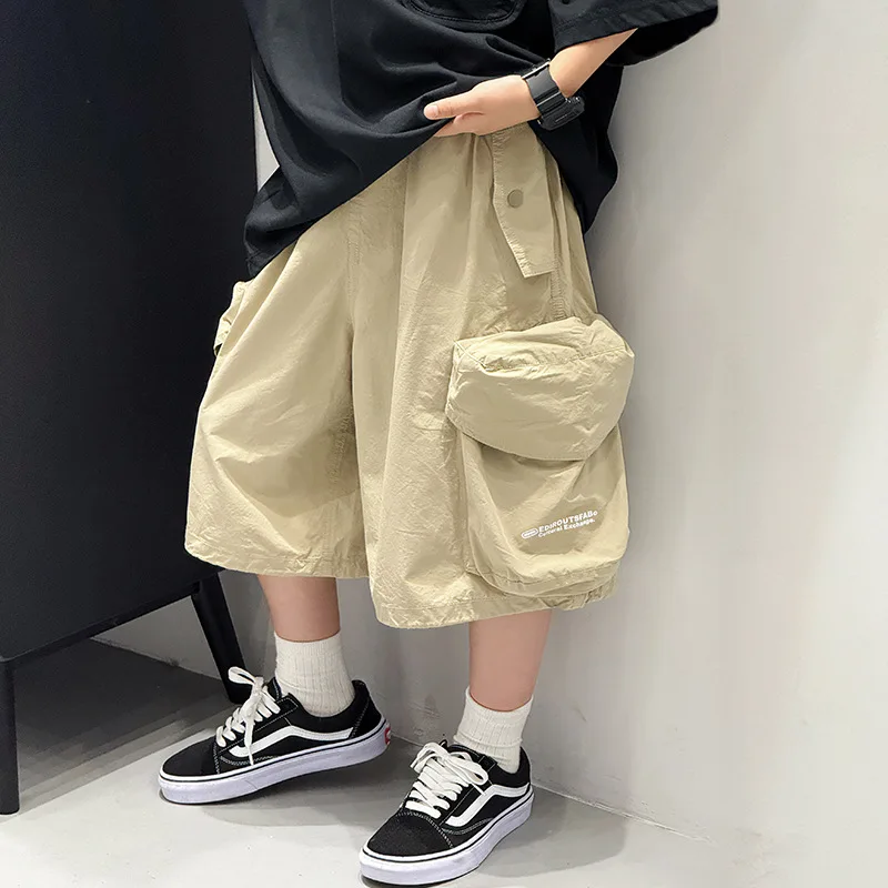 Baoduo children's clothing boys spring and summer tooling five-point pants new medium and children's shorts loose casual pants