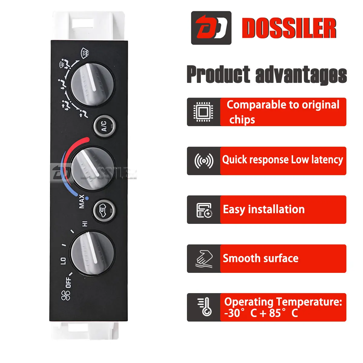 599-007 Dossiler Heater Control Panel Climate Control Module Switch for Chevrolet K3500 Chevrolet C250 Chevy Tahoe GMC Yukon