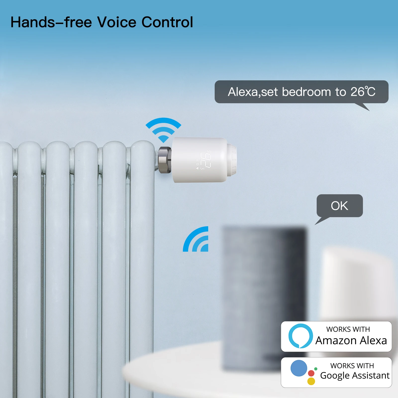 Tuya Smart WiFi Thermostatic Radiator Valve Actuators Remote Home Heating Temperature Controller Alexa Google Home Voice Control