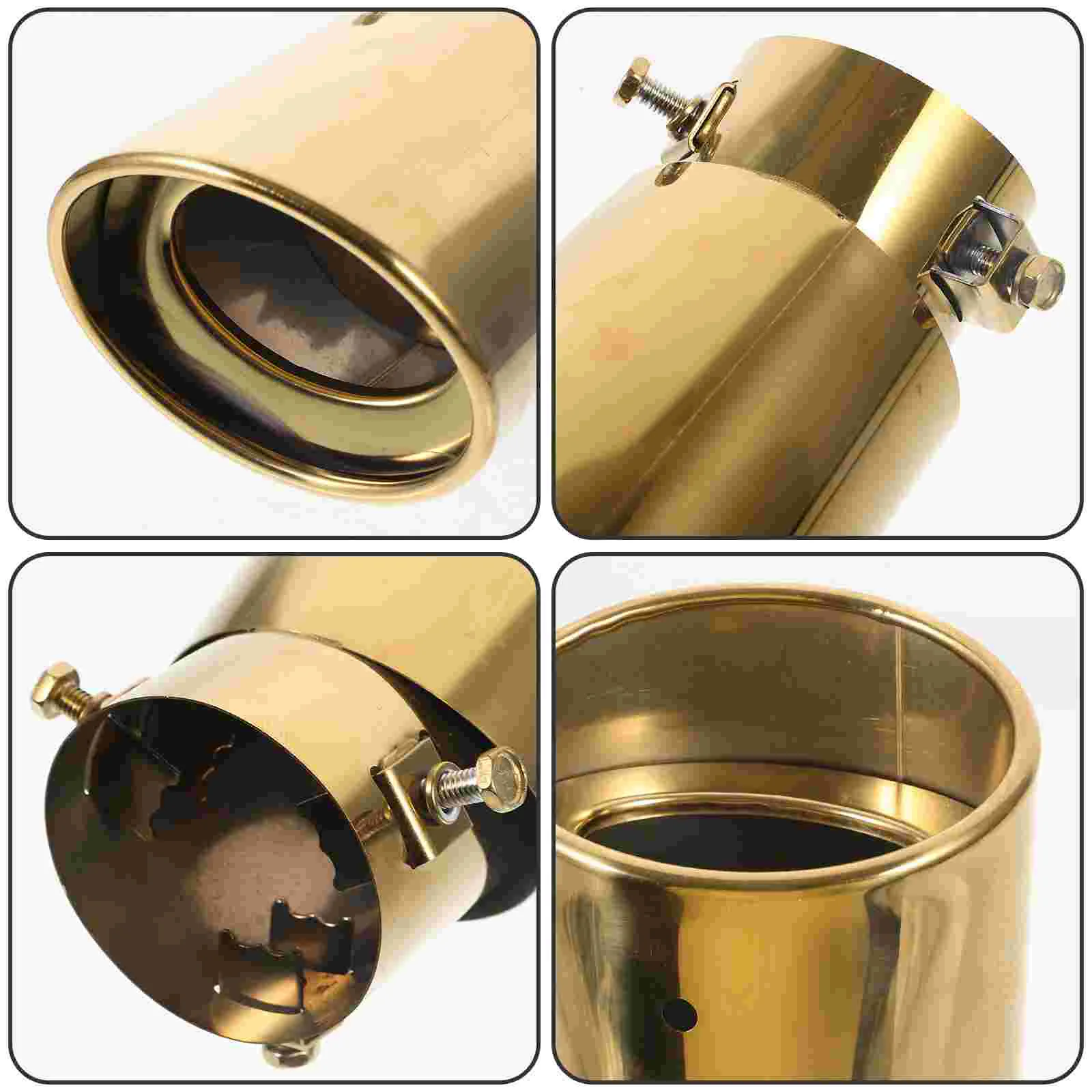 Car Exhaust Pipe Automotive Tip Exterior Accessories for Men Muffler Cars Single Gold Refit