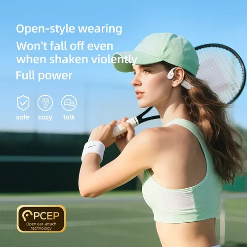 Imagen 2 del producto Auriculares POLVCDG X9 de conducción ósea 32G IPX8 diseño abierto impermeable para nadar correr ciclismo auriculares colgantes