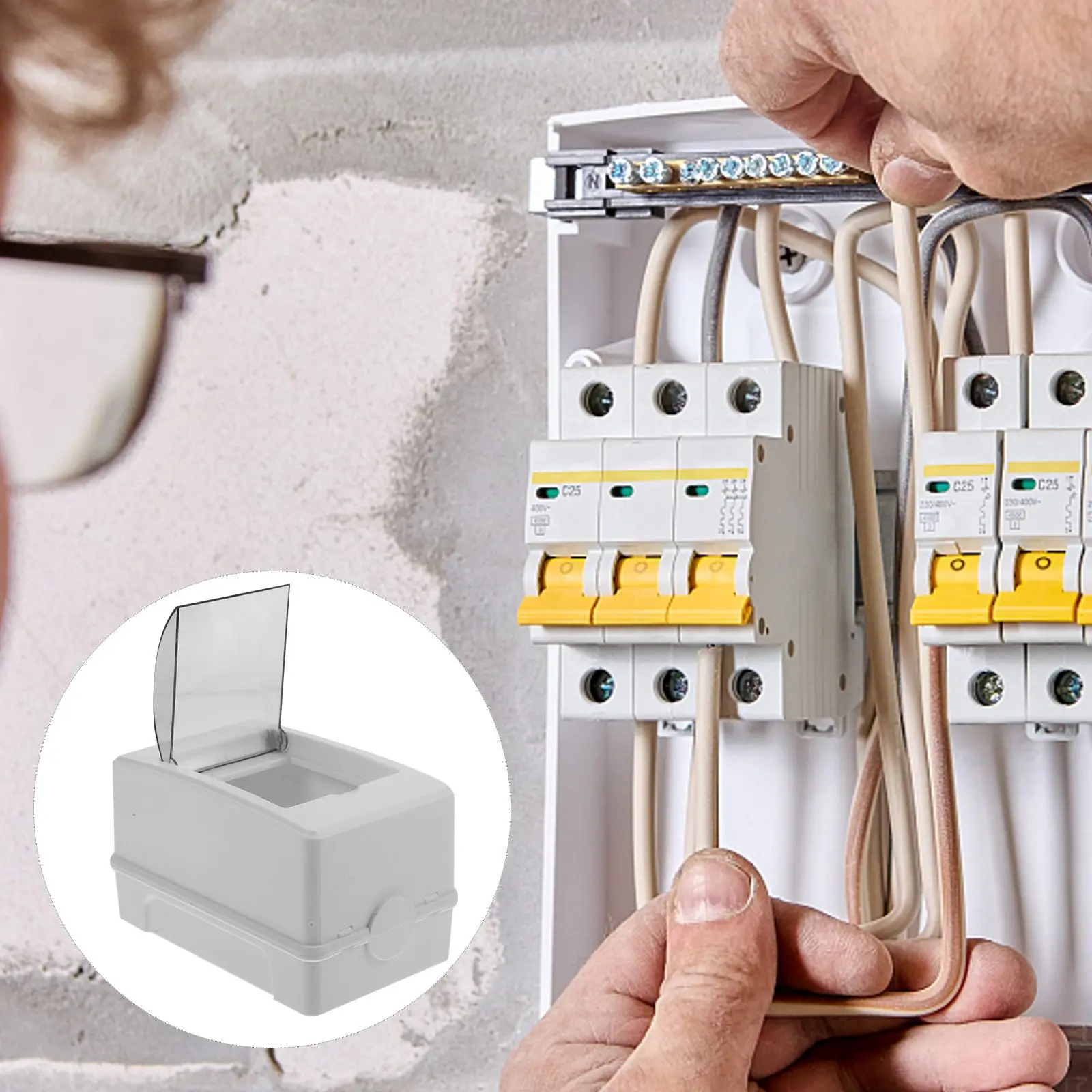 Distribution Protection Box IP65 Waterproof Electric Box 2-3 Way Circuit Breaker Junction Case Weatherproof Boxes Consumer Unit