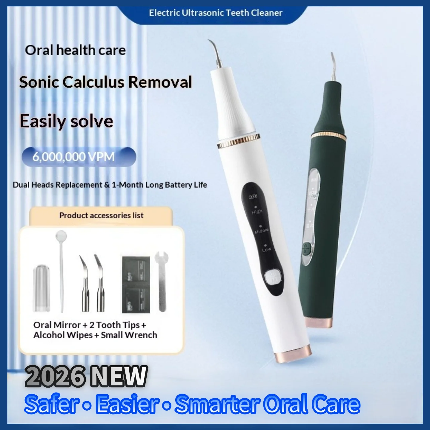 

Ультразвуковой очиститель зубов, домашнее автоматическое устройство для отбеливания зубов, удаляет зубной камень и налет, инструмент для отбеливания зубов