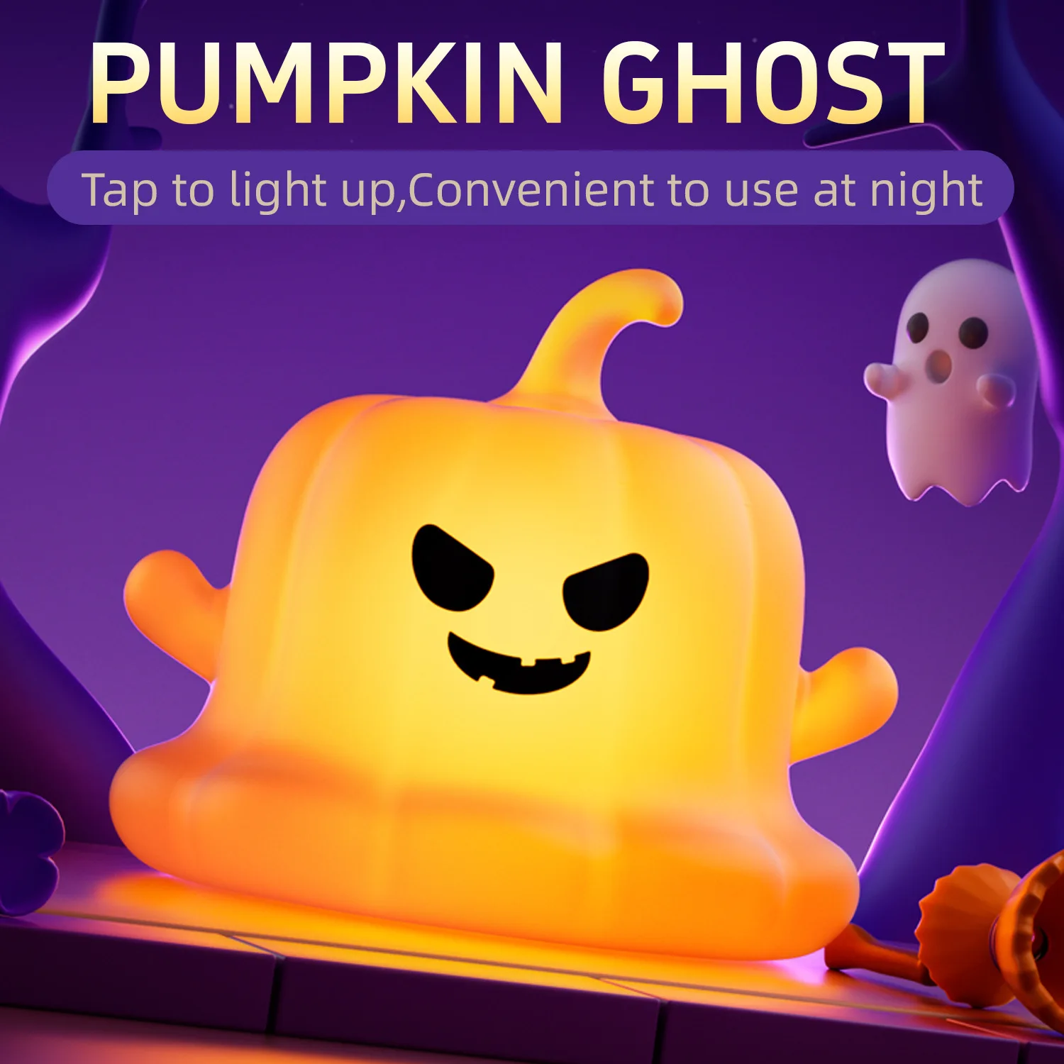 

Suitable for Funny birthday ghost pumpkin night light for girls girlfriends dormitory bedside creativity school Halloween
