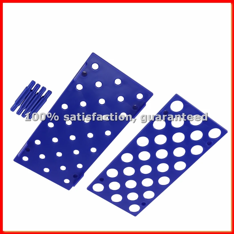 Laboratory Plastic 28 Hole 17mm Dia 15ML Centrifugal Test Tube Rack Holder-A68X