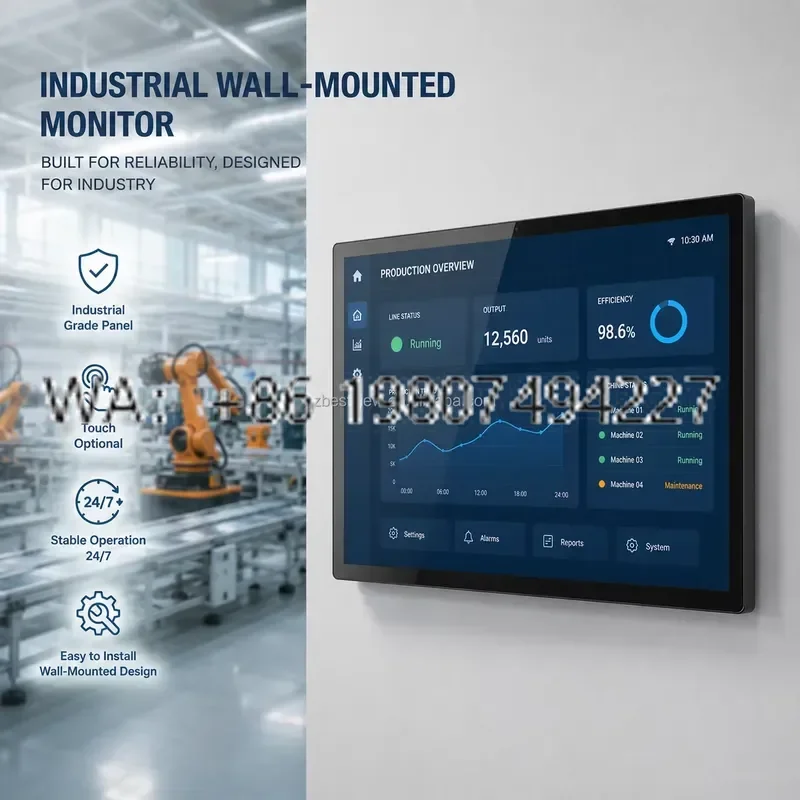 Waterproof IP65 19 Inch 4:3 Industrial Sunlight Readable LCD Display for Outdoor Kiosk