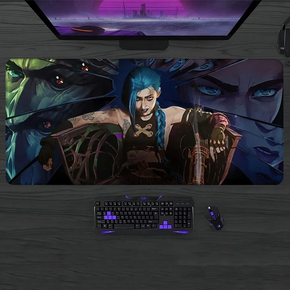 J-JinxS Mouse Pad Gamer Pc Gaming Accessories Rubber Mat XXL Deskmat Mats Keyboard Cabinet Mause Laptops