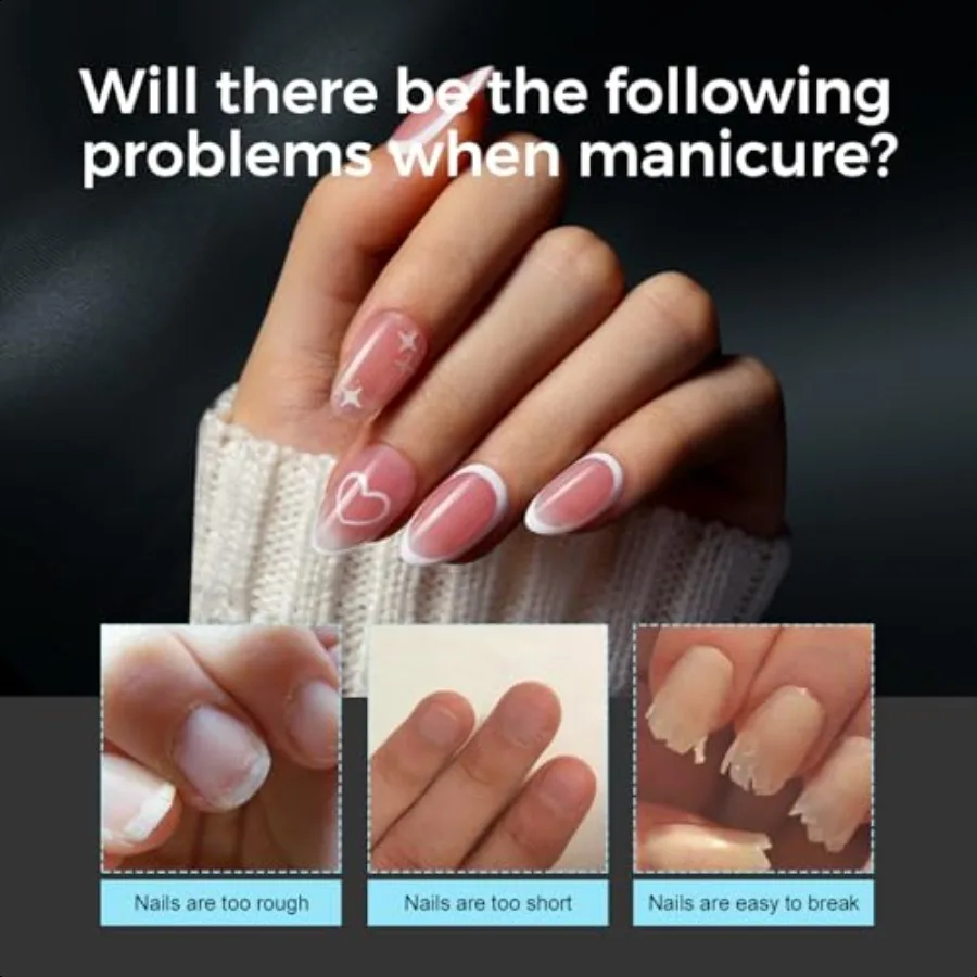 Korte amandel nageltips 15 maten 240 stuks acryl nagelkit met amandel nageltips Heldere PrOn nagels voor verlenging DIY manicureset G