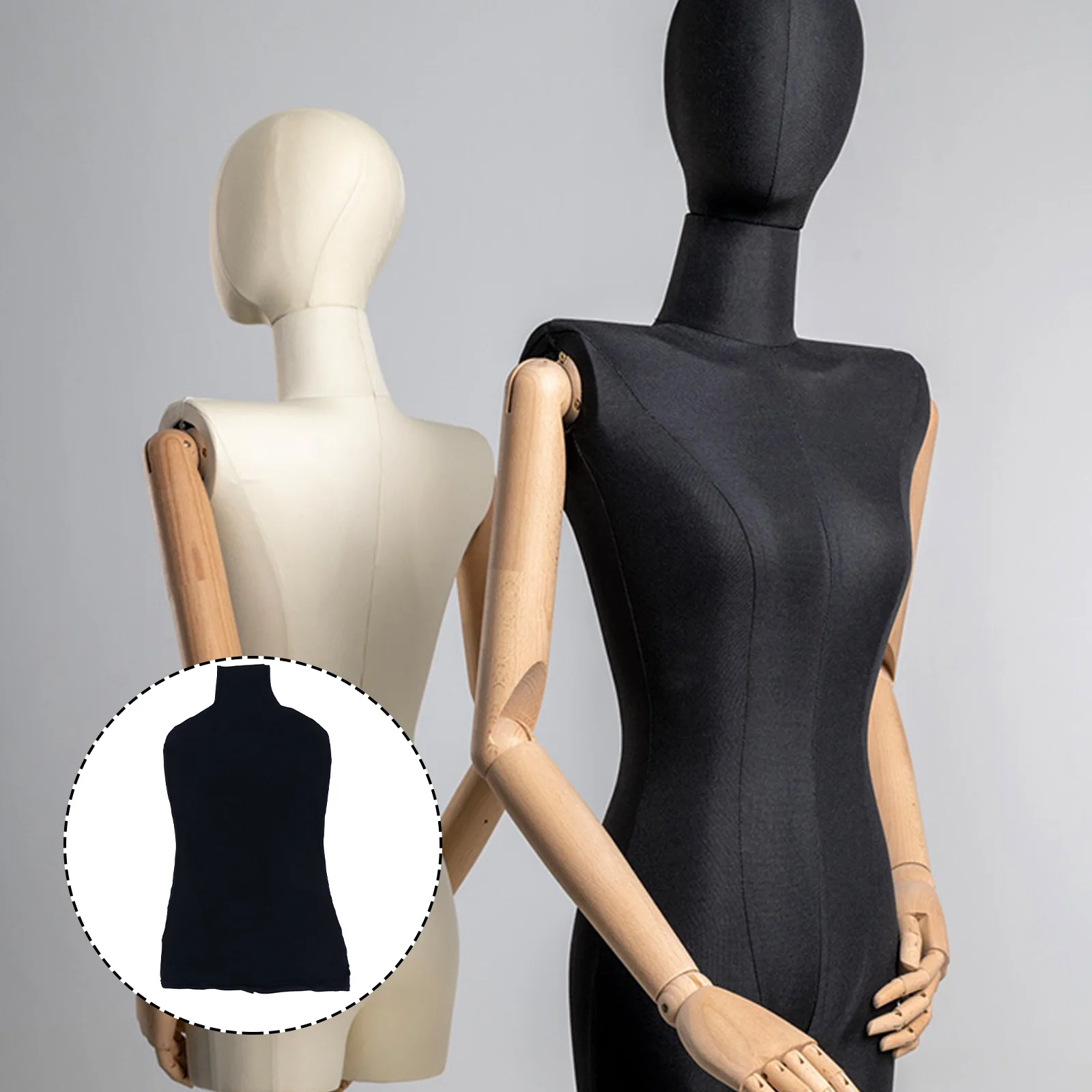 

Female Dress Form Fabric Mannequin Body Model Clothing Display Stand Sewing Clothes Support Holder for Home Shop