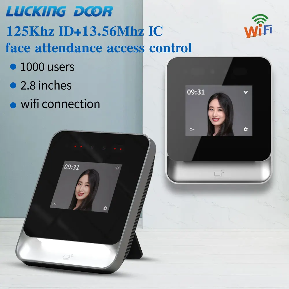 Imagem -01 - Polegada Tela Sensível ao Toque Wifi Face Controle de Acesso Máquina de Comparecimento do Tempo Leitor de Cartão Rfid Aplicativo Móvel Software Nuvem 2.8 polegada tela sensivel ao toque wifi face controle de acesso maquina de comparecimento do tempo leitor de cartao rfid aplicativo movel software nuvem 28 01