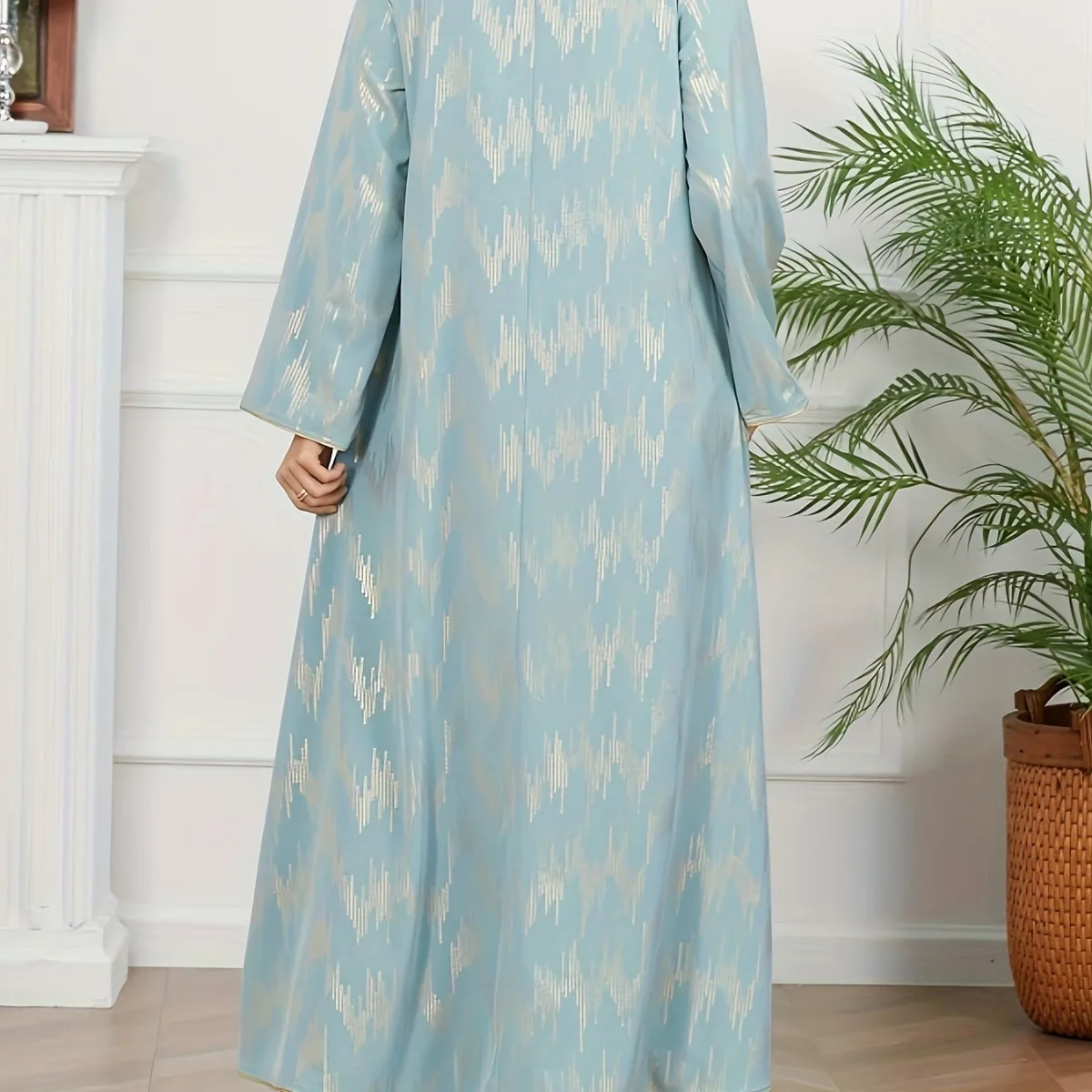 Muslim Trade Hot Stamped Grasping Flower Fashion New Style Dress