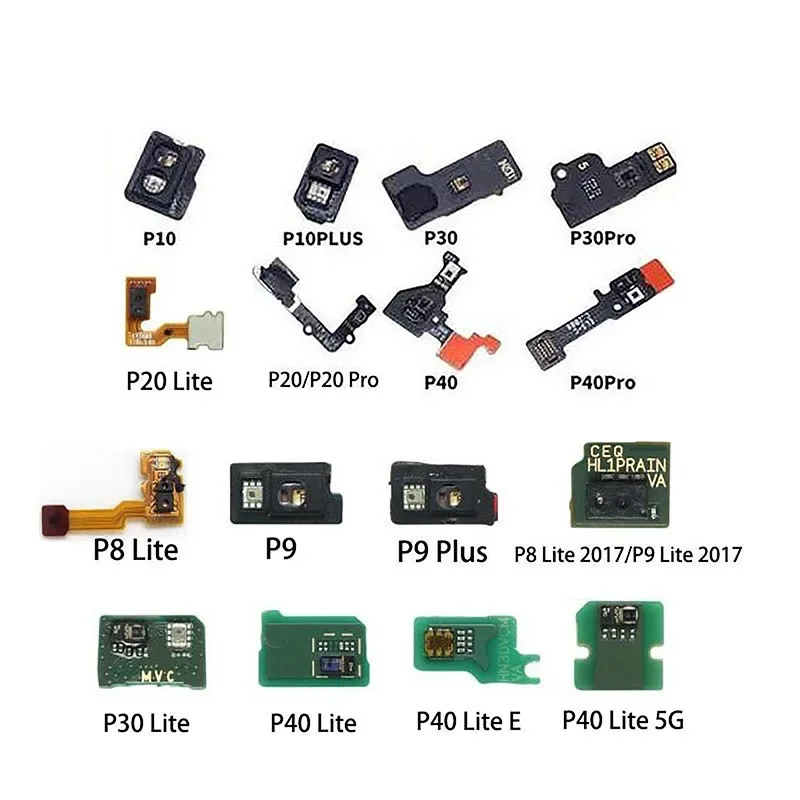 

Гибкий кабель датчика приближения света для Huawei P8 P9 P10 P20 P30 P40 Lite E Pro Plus, запасные части для разъема датчика