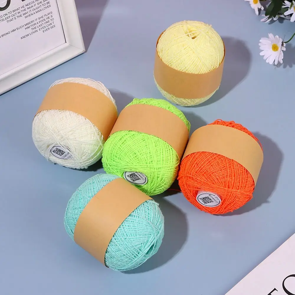 Coarse Count Luminous Yarn Glow in the Dark Hand Knitted Knitting Wool Yarn Polyester Fluorescent DIY Sewing Accessories