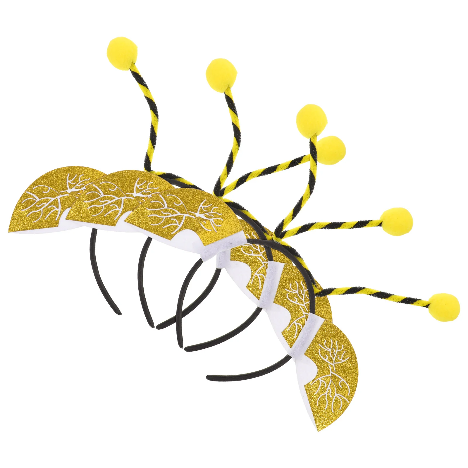 

3Pcs Yellow Bee Headband Costume Party Accessory Bumblebee Antenna Hairband for Carnival Garden Celebration Photo Prop Gift