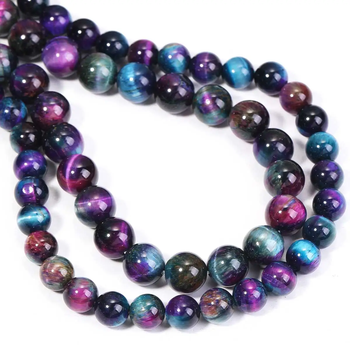 SHIJIWLS Natürliche Edelstein Farbe Tigerauge Diy Schmuck Machen männer Und frauen Armbänder Halsketten Zubehör Groß Großhandel – Detail 3