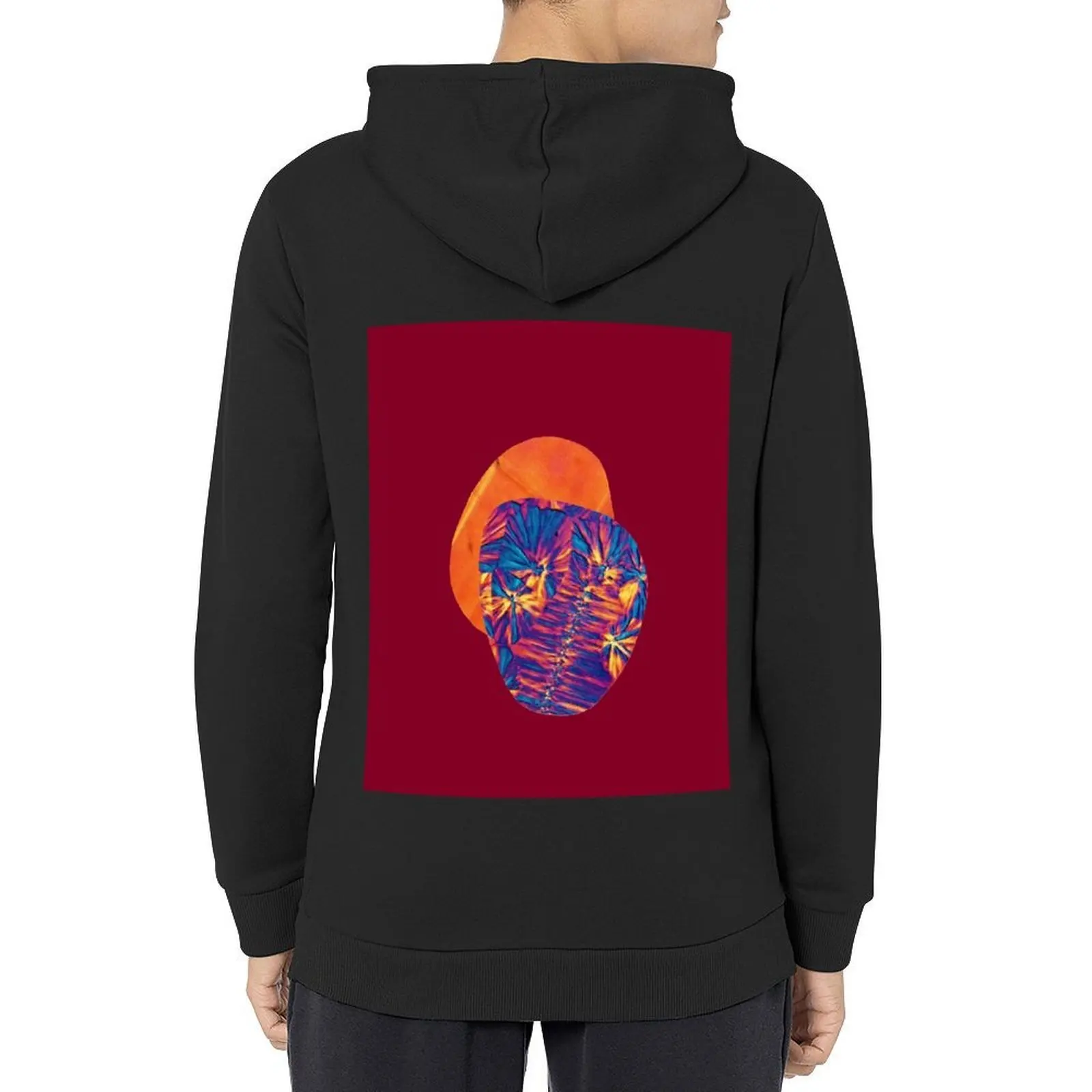 

We Are Stars - Orange Abstract Art Collage Art Organic Hoodie male clothes men's winter sweater men hoodie