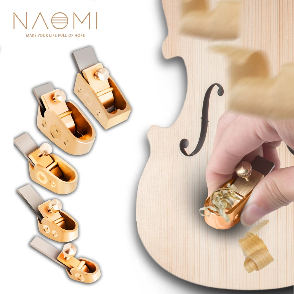 

NAOMI Woodworking Plane Cutter Set Curved Sole Metal Copper Luthier Tool For DIY Violin Viola Cello Wooden Instrument