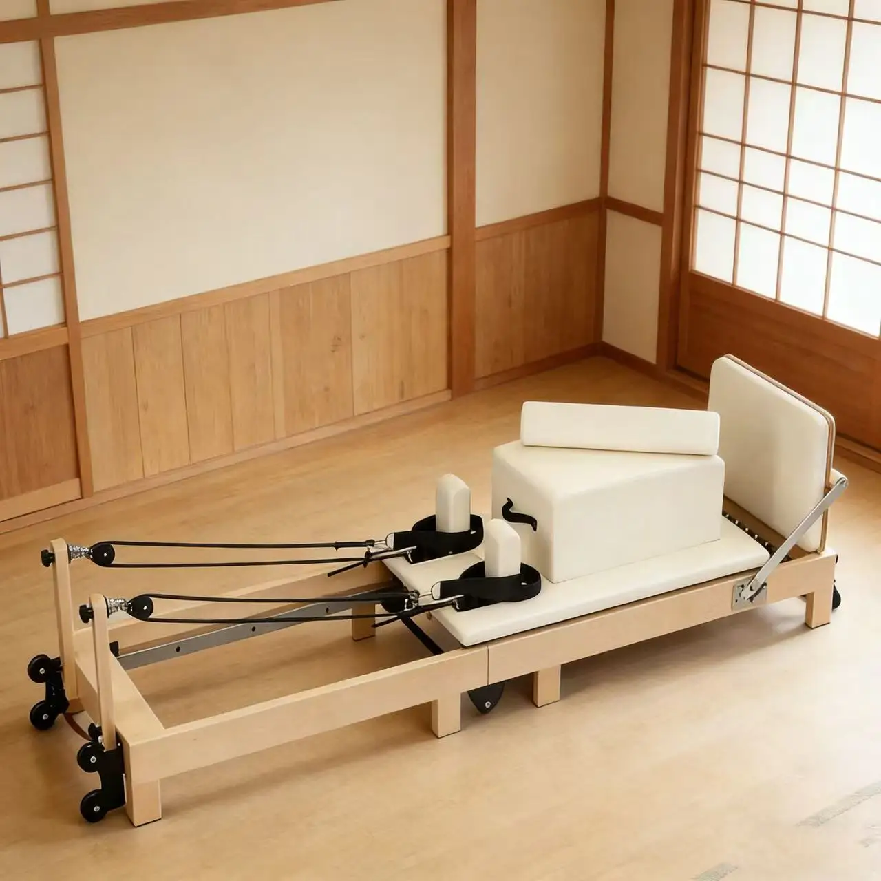 Baril d'escalade Pilates en bois pour entraînement de yoga, fitness et correction posturale