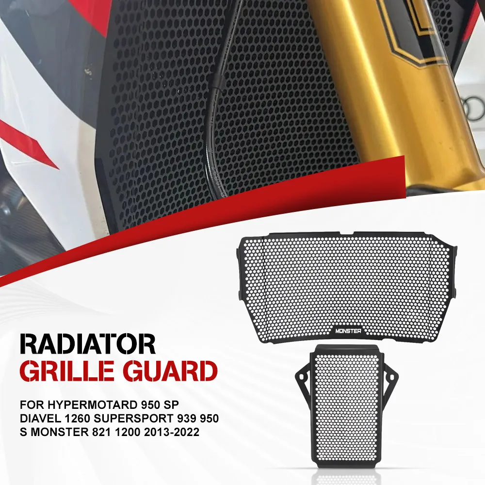 

FOR Ducati Hypermotard 950 SP Diavel 1260 Radiator Guard Grille Cover Protector Supersport 939 950 S Monster 821 1200 2013-2022