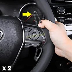 For Toyota Corolla Cross Camry Corolla RAV4 Prime Crown Avalon Carbon Fiber / Glossy Car Steering Wheel Shift Paddle Extensions