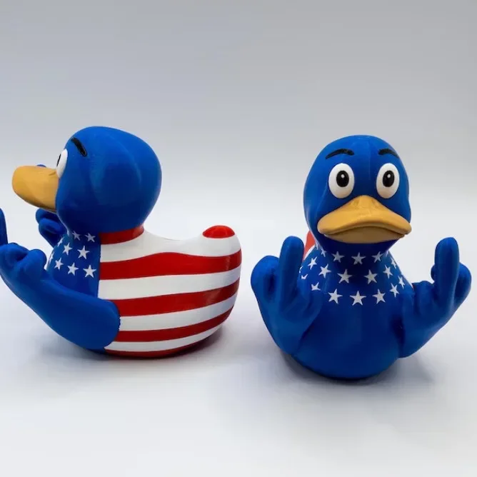 Lustige Mittelfinger Ente Home Statue Harz Mini Ente Garten Dekoration Rustikale Land Küche Dekor Bauernhof Tier Tisch Ornament – Detail 3