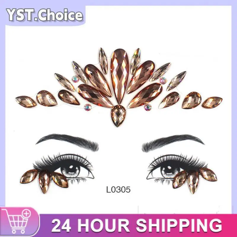 Ferramentas de maquiagem Crystal Eyes Glitter, Face Body, DIY Festival Party Jewel, Maquiagem Eye Shiner, Adesivo de Adorno
