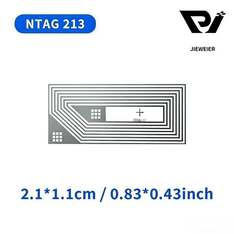 NTAG213 NFC Labels 50PCS 144Bytes Original Rewritable Adhesive Stickers 13.56MHz ISO14443A Tags for Android iOS NFC Phones