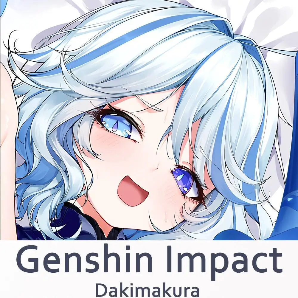 Genshin Impact Furina Dakimakura 2WAY Hing Body Case Anime Federa per cuscino