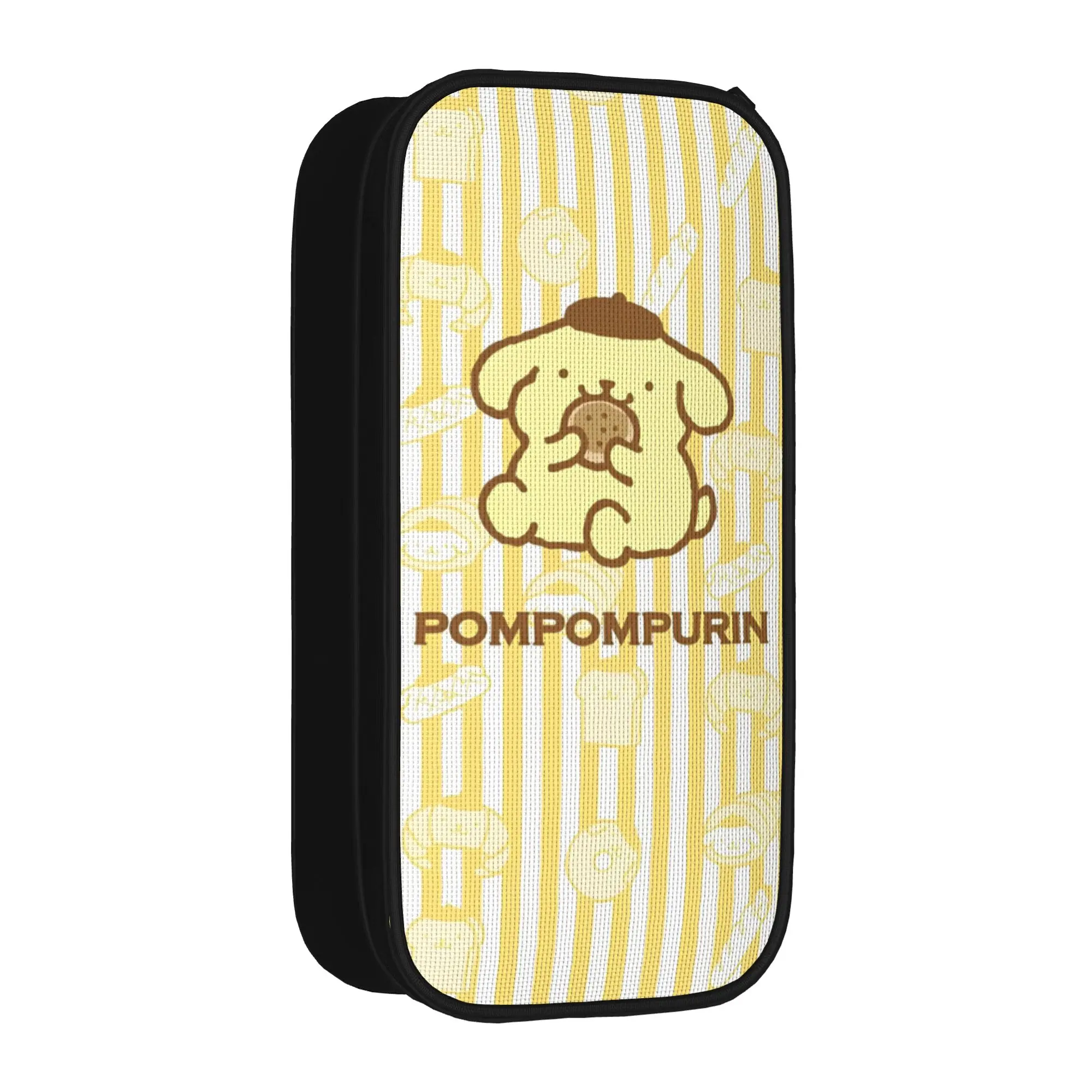 

Fun Pom Pom Purin Pencil Cases Kawaii Cartoon Pencil Pouch Pen Box for Student Large Bags School Supplies Gifts Stationery