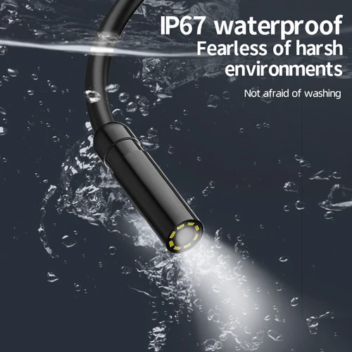 Imagen 2 del producto Tubo de drenaje de coche de doble lente, endoscopio, boroscopio automotriz, inspección endoscópica, cámaras de endoscopia para herramientas de coches, 1080p