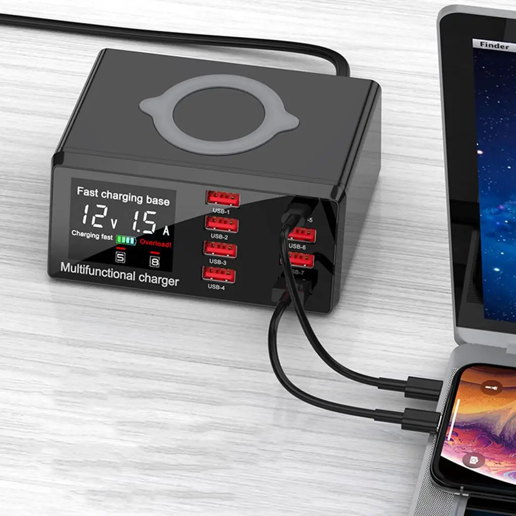 quick-charge-30-8-port-usb-fast-charger-fast-charging-station-qc-30-and-pd-speed-fast-charger-lcd-display-uk-plug