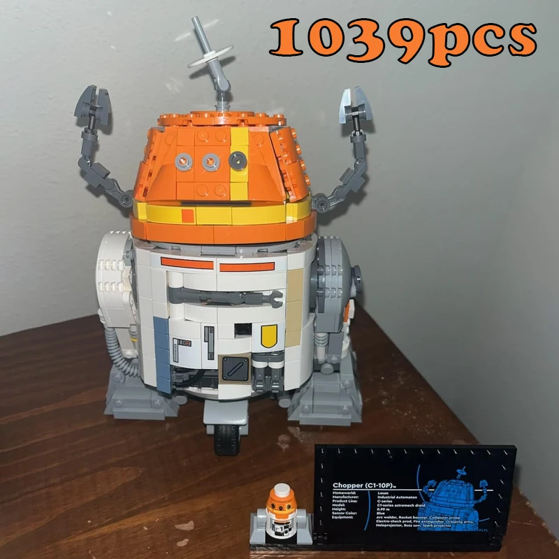 1039PCS Space War Small Iron C1-10P Astronaut Technician Robot Building Blocks Bricks Toy Christmas Birthday Gifts