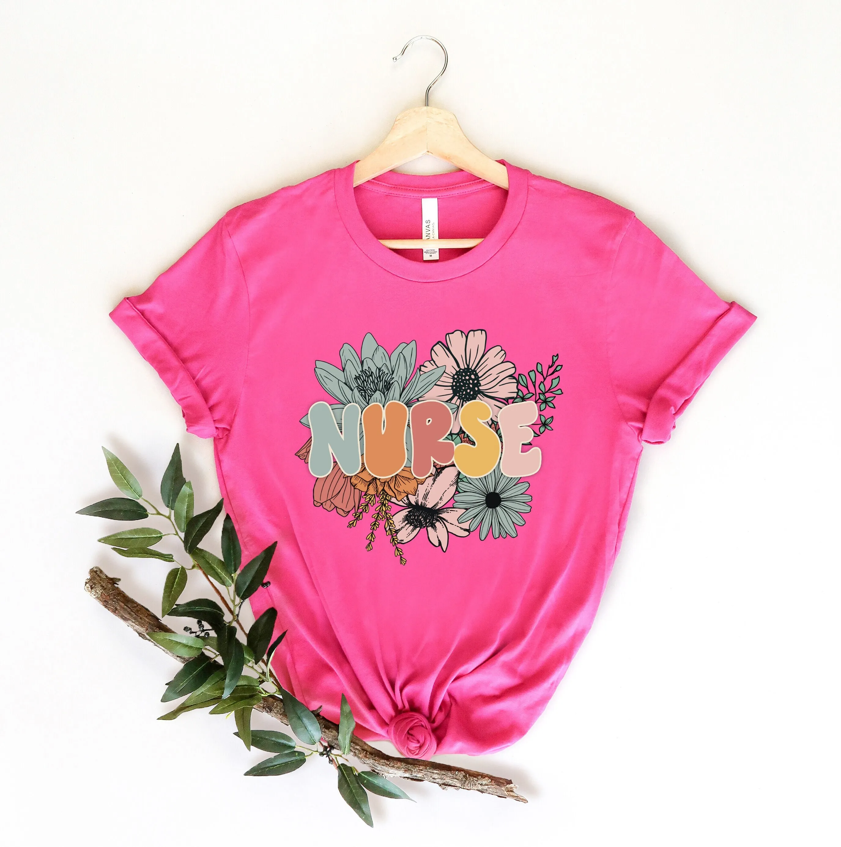 Floral Nurse T Shir…